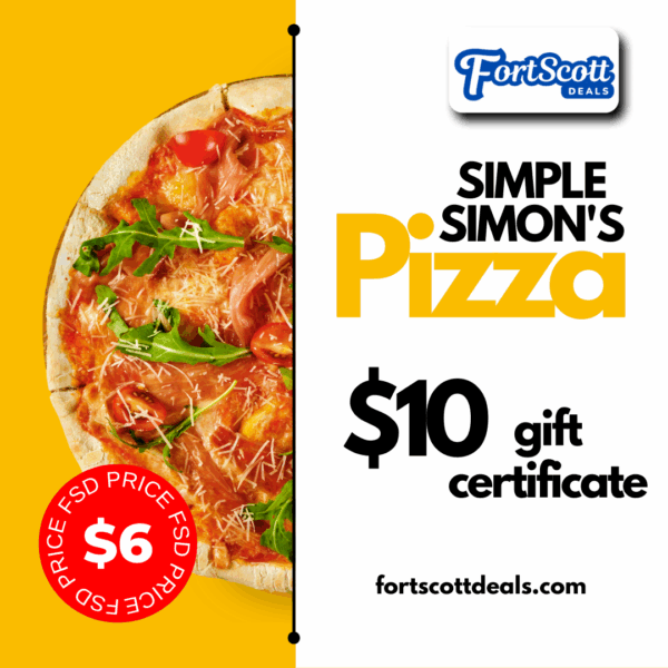 Simple Simon’s Pizza - $10 Gift Certificate
