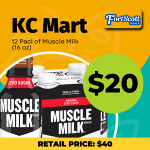 KC Mart - 12 Pack of Muscle Milk (16 oz. Bottles)